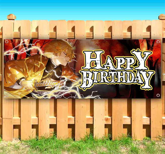 Demon Anime Happy Birthday Banner