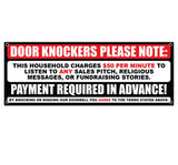 Door Knockers Note Banner
