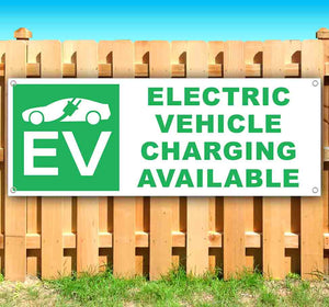 Electrical Vehicle Charging Available Green Banner