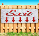 Exit Down Arrow Banner
