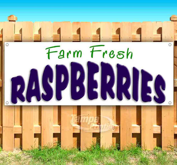 Farm Fresh Raspberries Banner