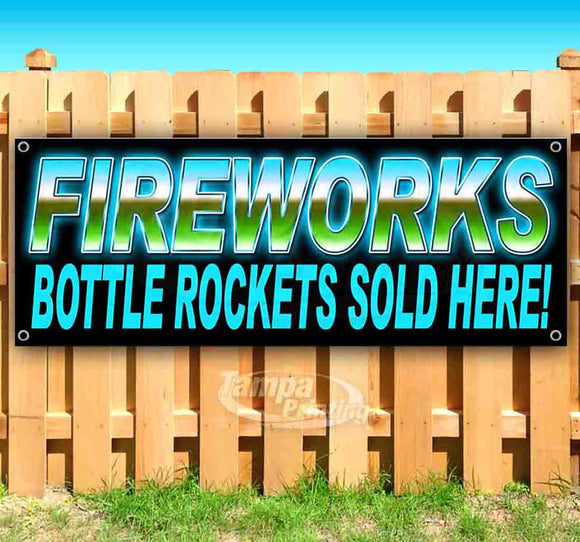 Fireworks Bottle Rockets Banner