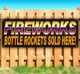 Fireworks Bottle Rockets Banner