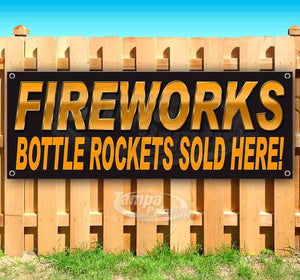 Fireworks Bottle Rockets Banner