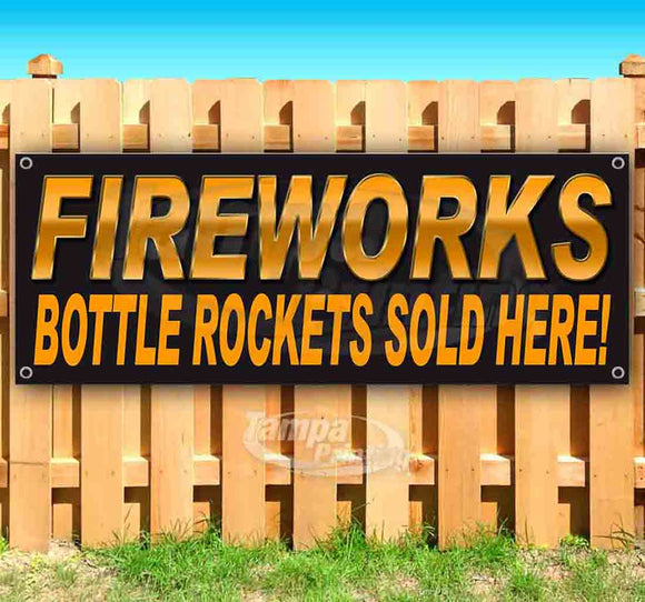 Fireworks Bottle Rockets Banner