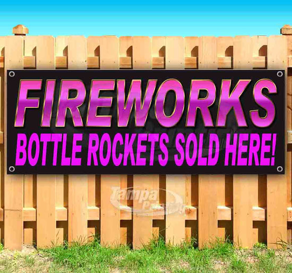 Fireworks Bottle Rockets Banner