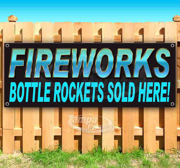 Fireworks Bottle Rockets Banner