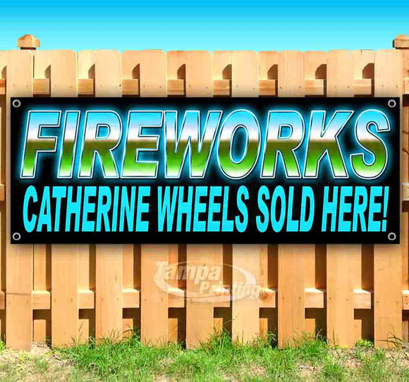 Fireworks Catherine Wheels Banner
