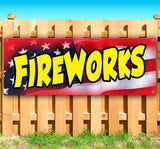 Fireworks American Flag Banner