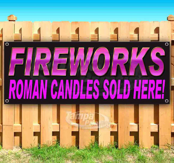 Fireworks Roman Candles Banner