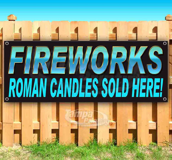 Fireworks Roman Candles Banner