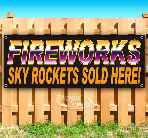 Fireworks Sky Rockets Banner