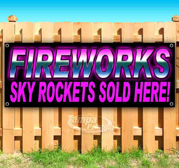 Fireworks Sky Rockets Banner