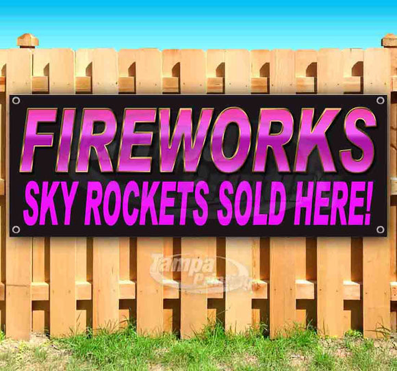Fireworks Sky Rockets Banner