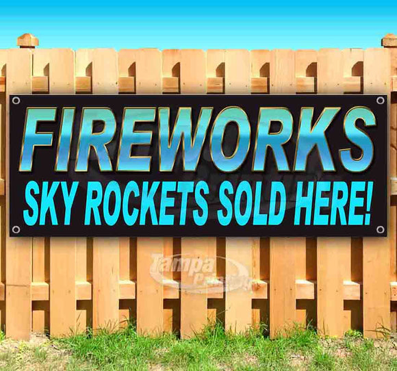 Fireworks Sky Rockets Banner