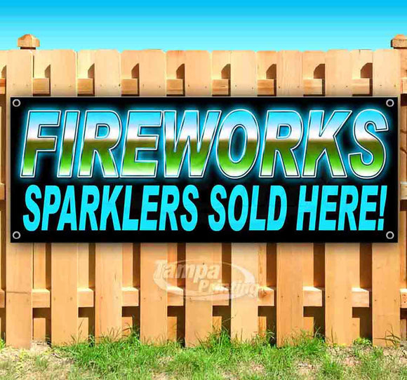 Fireworks Sparklers Banner