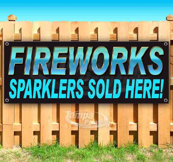Fireworks Sparklers Banner
