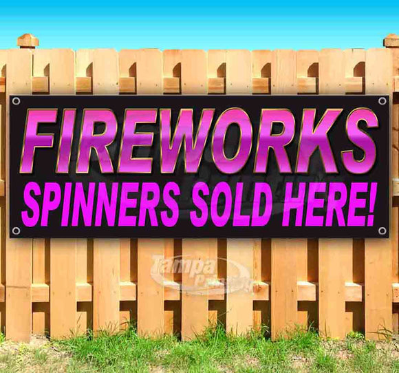 Fireworks Spinners Banner
