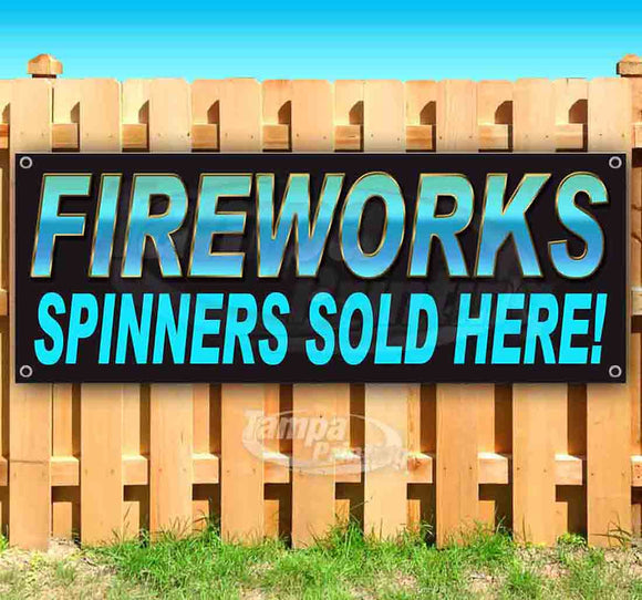 Fireworks Spinners Banner