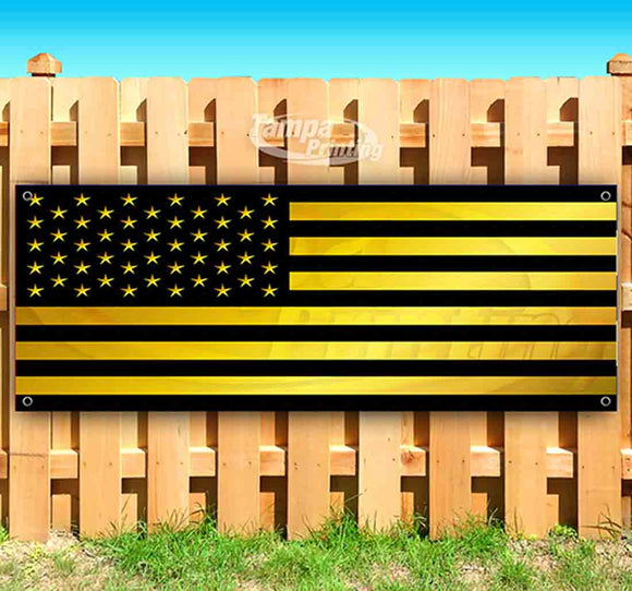 American Gold Flag Banner