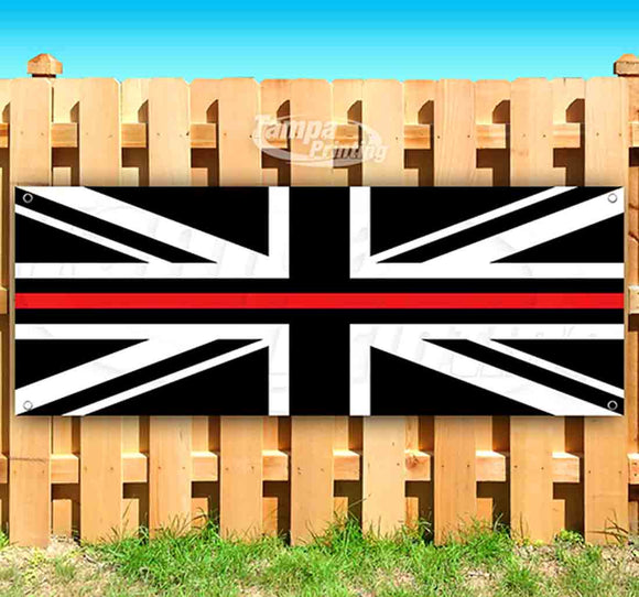 United Kingdom Thin Red Line Flag Banner