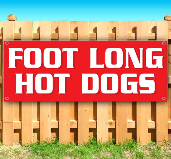 Foot Long Hot Dogs Banner