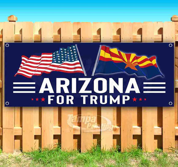 For Trump With Flag Arizona Banner