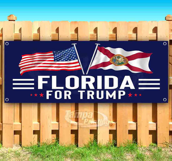 For Trump With Flag Florida Banner