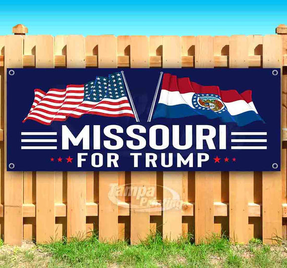For Trump With Flag Missouri Banner