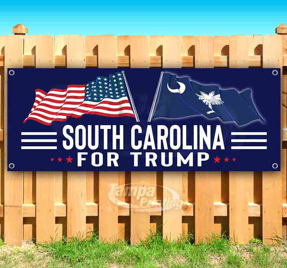 For Trump With Flag South Carolina Banner