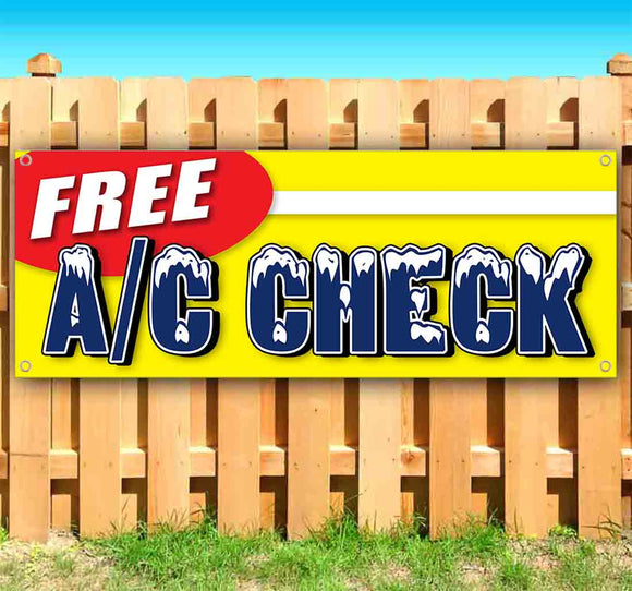 Free AC Check Ylw Banner