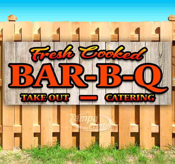 Fresh Cooked Bar-B-Q Banner