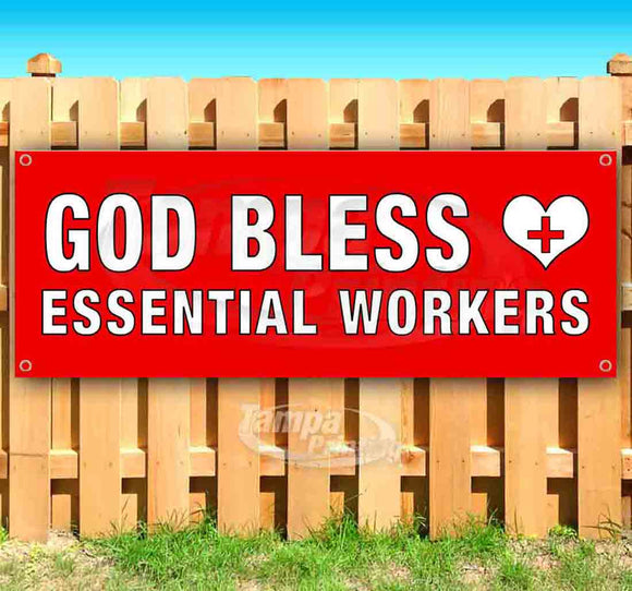 God Bless Essential Workers Banner