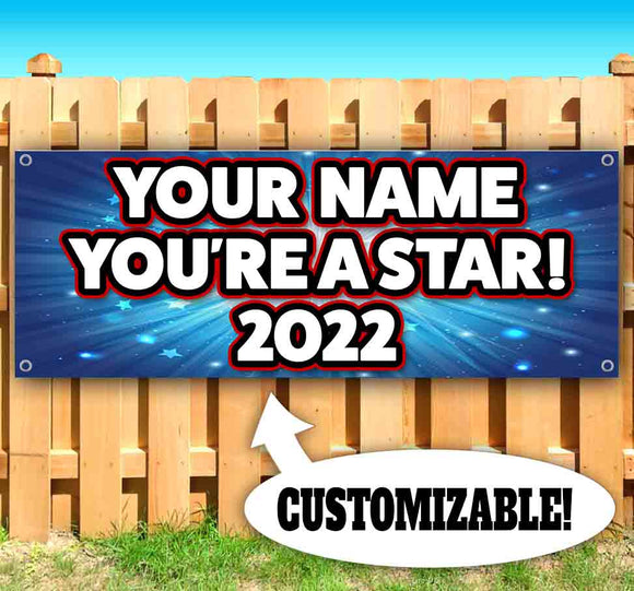 Grad You're A Star Custom 22 Banner