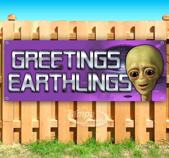 Greetings Earthlings Purp Banner