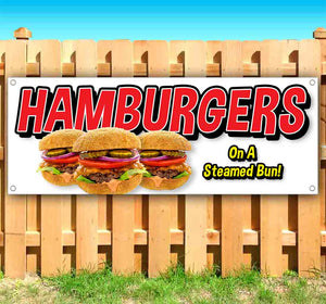 Hamburgers Steamed Bun Banner