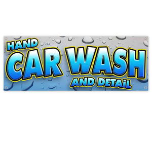 20 x 52 Hand Car Wash (Clearance Inventory) Banner