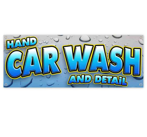 20 x 52 Hand Car Wash (Clearance Inventory) Banner