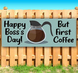 Happy Boss's Day But First Coffee Banner