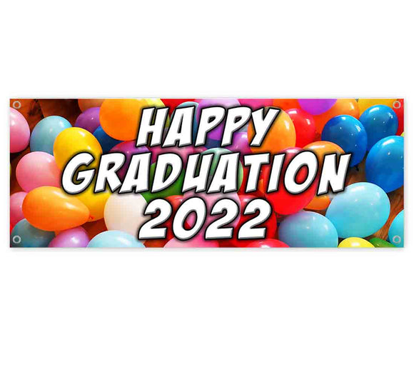 Happy Grad Balloons 2022 Banner