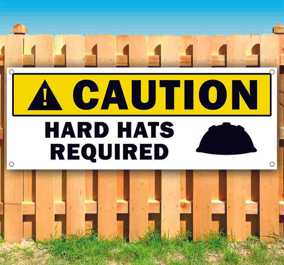Hard Hats Caution Banner