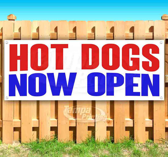 Hot Dogs Now Open Banner