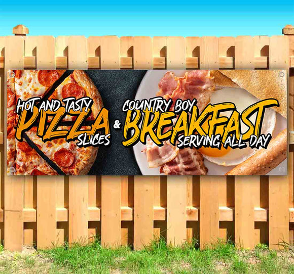 Hot and Tasty Pizza & Country Boy Breakfast Banner