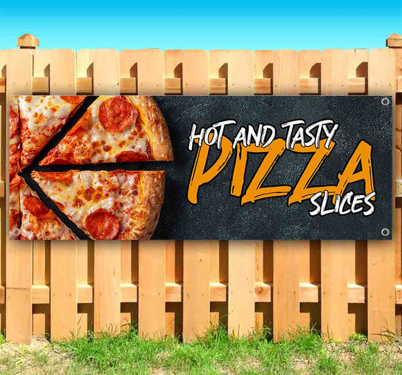 Hot and Tasty Pizza Slices Banner