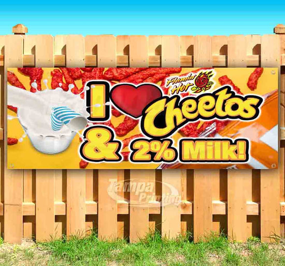 I Love Cheetos & 2% Milk Banner