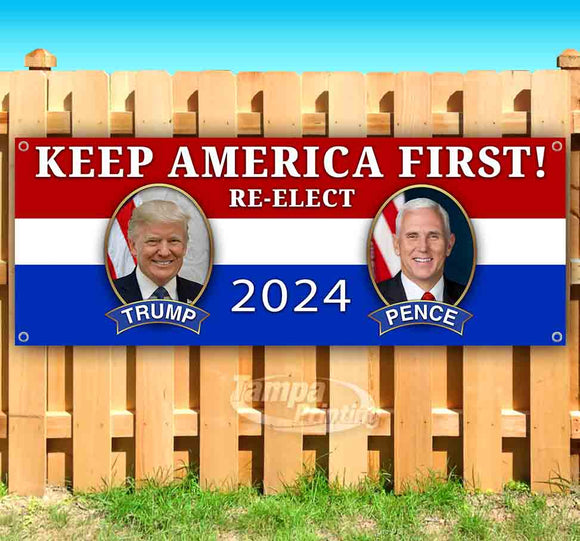 Keep America First Reelect Trump 2024 Banner