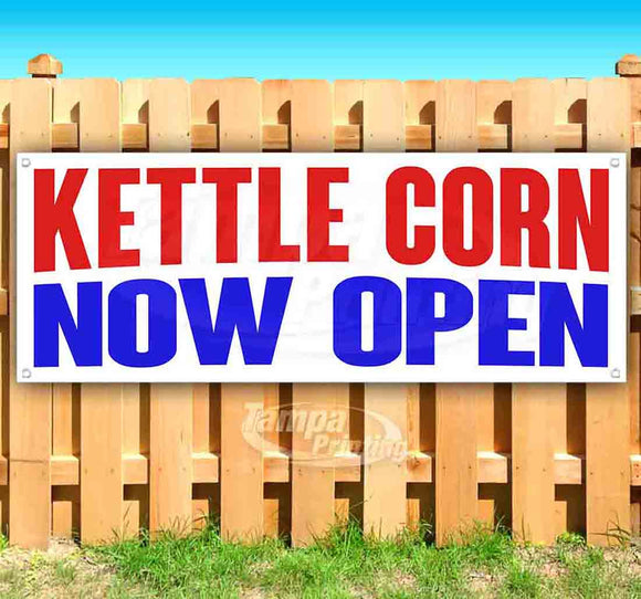 Kettle Corn Now Open Banner