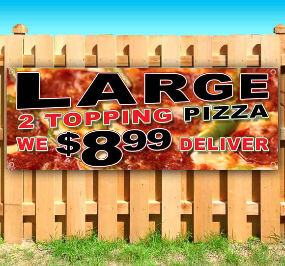 Large 2 Topping Pizza $8.99 Banner