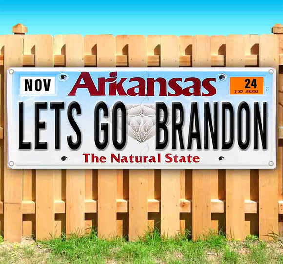 Let's Go Brandon Arkansas Plate Banner
