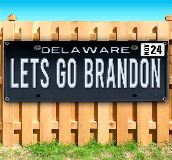 Let's Go Brandon Delaware Plate Banner